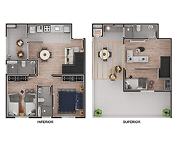 Planta 3 dorms. DUPLEX 122,44m² (E)